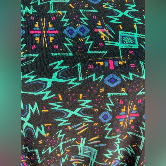Lularoe Irma Black Graffiti Print Top - Picture 4 of 9